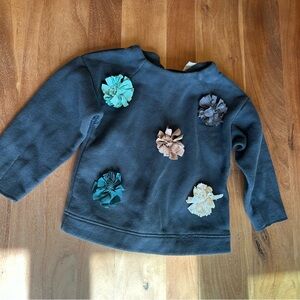 Zara Sweatshirt with 3D Flowers